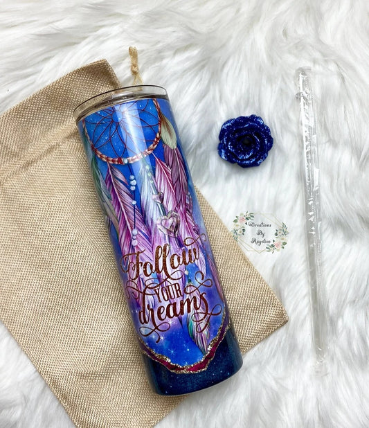 Dream Catcher Galaxy 20 oz Skinny Tumbler