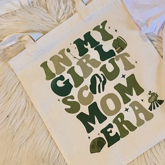 In my girl scout Mom tote Bag (Sublimation Bag).