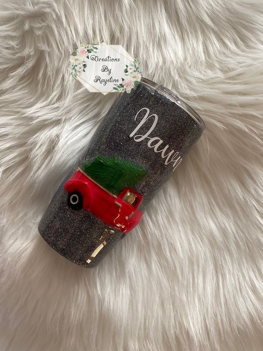 3D Christmas Truck w/ Tree Tumbler (Hand Sculpted 3D Tumbler)